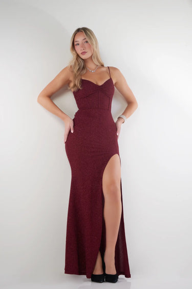 Magasinez la robe élégante avec fente de la nouvelle collection de la Boutique Colori - Shop the elegant dress with slit from new collection from Boutique Colori