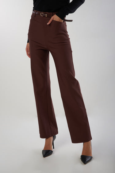 Magasinez le pantalon jambe large avec ceinture de Colori - Shop the wide-leg pants with belt from Colori