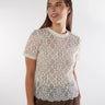 Magasinez le haut en dentelle à manches courtes de la nouvelle collection de la Boutique Colori - Shop the short-sleeved lace top from new collection from Boutique Colori  