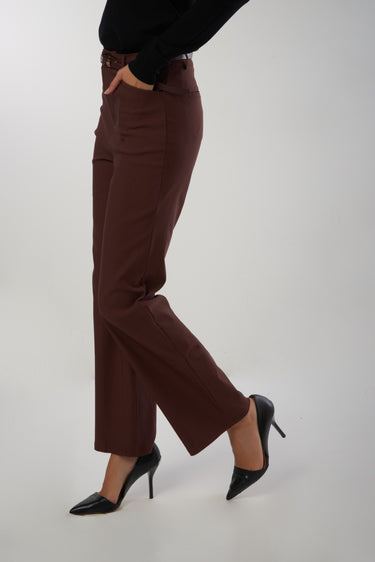 Magasinez le pantalon jambe large avec ceinture de Colori - Shop the wide-leg pants with belt from Colori