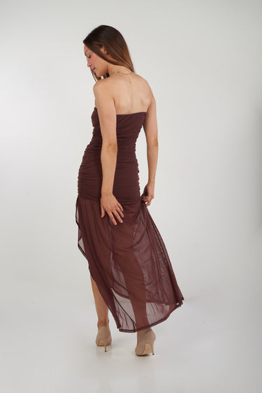 Magasinez la robe bustier en mesh de Colori - Shop the mesh bustier dress from Colori